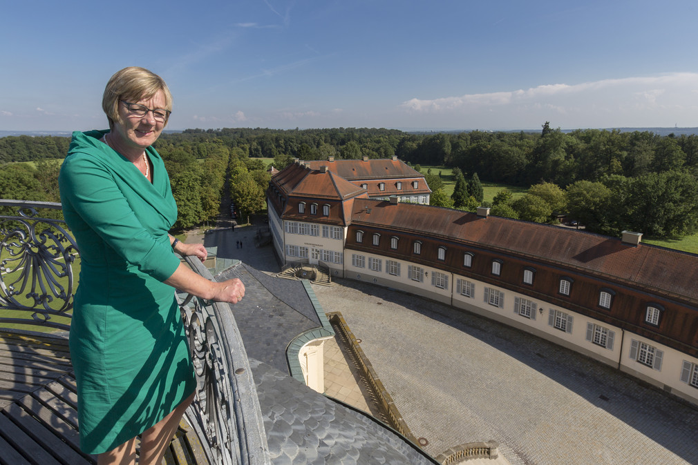 Die baden-württembergische Finanzministerin Edith Sitzmann besucht im Rahmen der Schlösserreise 2016 das Schloss Favorite in Ludwigsburg und das Schloss Solitude in Stuttgart.