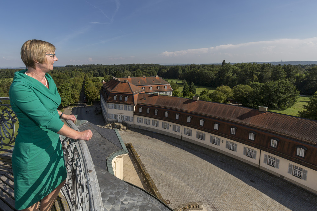 Die baden-württembergische Finanzministerin Edith Sitzmann besucht im Rahmen der Schlösserreise 2016 das Schloss Favorite in Ludwigsburg und das Schloss Solitude in Stuttgart.