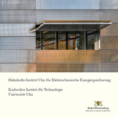 Titel der Broschüre: Helmholtz-Institut Ulm für Elektrochemische Energiespeicherung