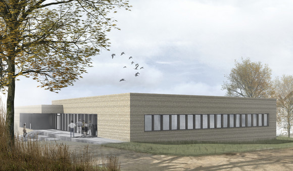 Hochbau Der Neubau des Analytik-Labors an der LVWO Weinsberg Visualisierung des künftigen neuen Labors für Analytik. Copyright: Birk Heilmeyer und Frenzel Architekten