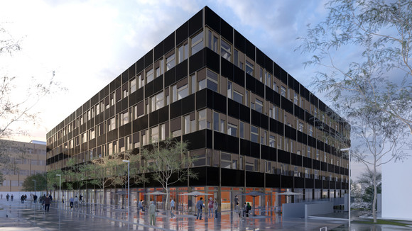 Visualisierung des Neubaus Physik an der Universität Stuttgart