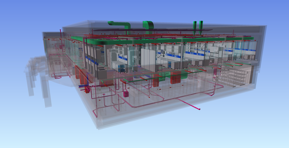 Hochbau Der Neubau des Analytik-Labors an der LVWO Weinsberg Modellansicht des neuen Gebäudes, erstellt mit der digitalen Arbeitsmethode Building Information Modeling (BIM)
