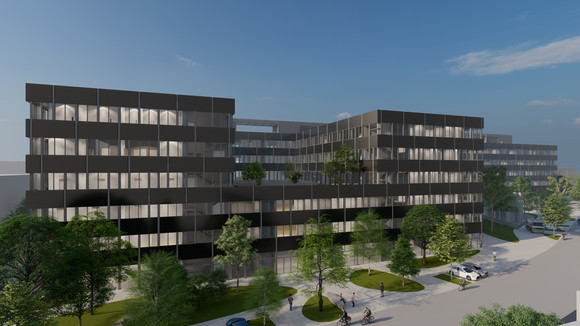 Visualisierung des Neubaus Physik an der Universität Stuttgart