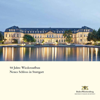 Titel der Broschüre 50 Jahre Wiederaufbau Neues Schloss in Stuttgart