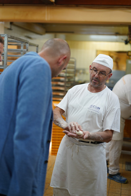 Minister bei der Bäckerei Förch