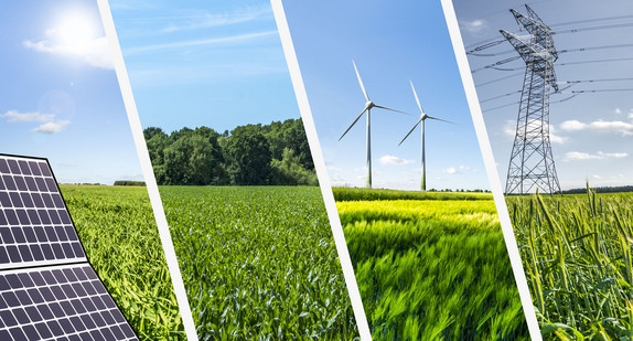 Collage aus erneuerbaren Energien / Foto: stock.adobe.com / FotoIdee