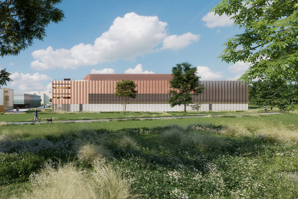 Visualisierung Neubau HLRS III an der Universität Stuttgart