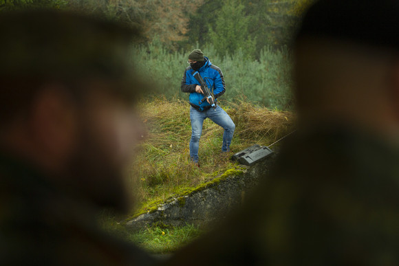 Sicherheit BWTEX 2019 Polizeibeamtinnen und -beamte aus Rheinland-Pfalz unterstützen in der Rolle der Terroristen.