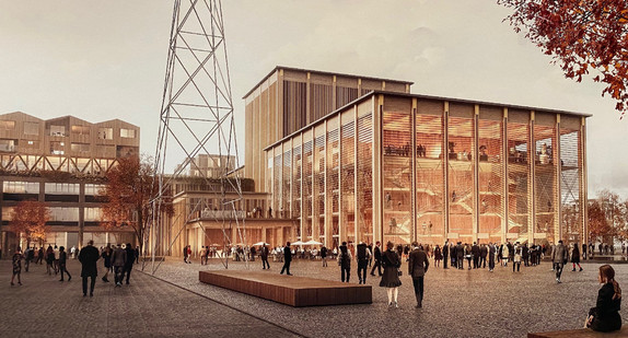 Visualisierung der künftigen Interimspielstätte der Stuttgarter Oper