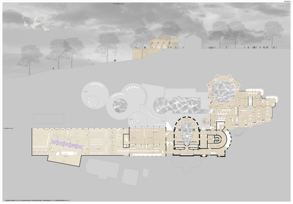 Hochbau Sanierung und Erweiterung des Staatsbades Cassiopeia-Therme in Badenweiler Der Entwurf für die Sanierung und Erweiterung des Staatsbades Cassiopeia-Therme in Badenweiler.