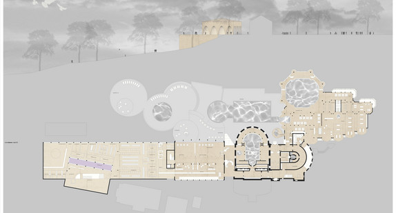 Der Entwurf für die Sanierung und Erweiterung des Staatsbades Cassiopeia-Therme in Badenweiler.