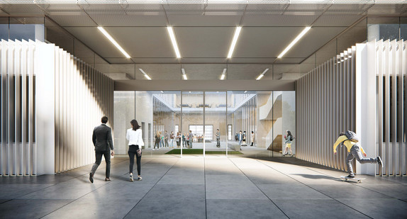 Am Wissenschafts- und Technologiepark "Obere Viehweide" in Tübingen haben die Bauarbeiten für den ersten Cyber Valley Neubau auf dem Campus der Uni-versität Tübingen begonnen.