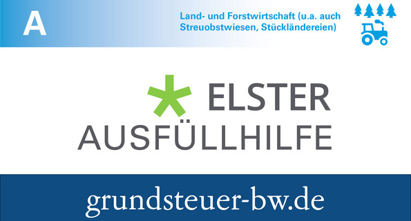 Grundsteuer ELSTER-Ausfüllhilfe (Grundsteuer A) für Baden-Württemberg