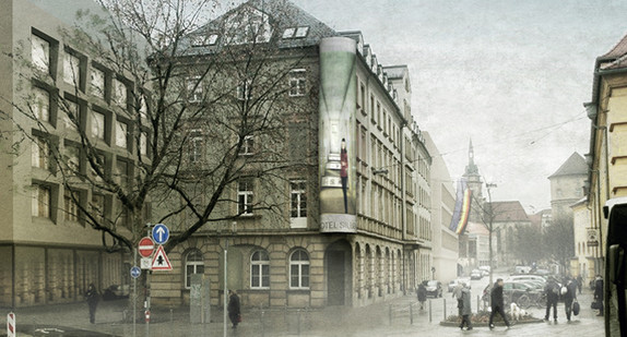 Visualisierung Einrichtung des Erinnerungsortes im ehemaligen Hotel Silber in Stuttgart (Bildnachweis: Wandel Lorch Architekten)