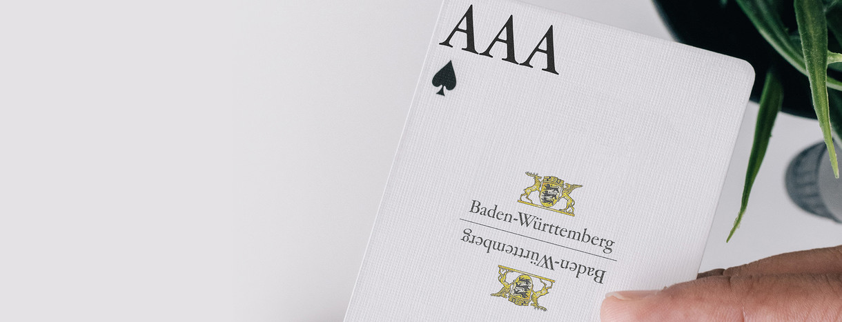 Spielkarte mit "AAA" als Rating in BW