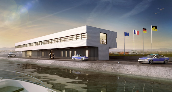 Visualisierungen des Neubaus für die Wasserschutzpolizei