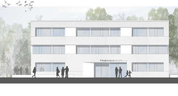 Visualisierung der Lindenparkschule. (Bild: herzog+herzog freie architekten bda)