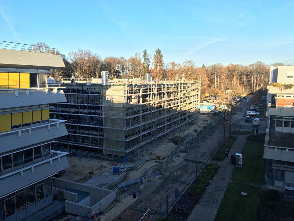 Der Rohbau des künftigen Zentrum für Quanten- und Biowissenschaften der Universität Ulm