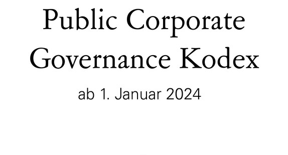 Titelbild des Public Corporate Governance Kodex ab 1. Januar 2024