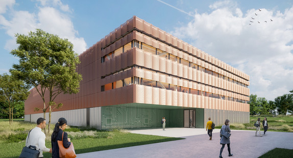 Visualisierung Neubau HLRS III an der Universität Stuttgart