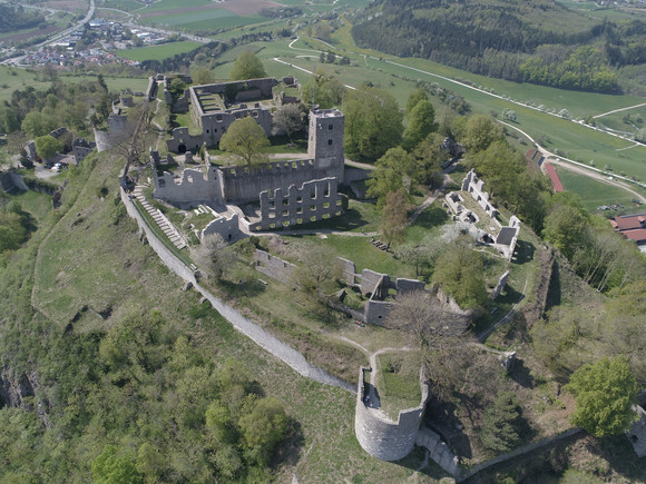 Drohnenaufnahme der Festungsruine Hohentwiel / Foto: Staatliche Schlösser und Gärten Baden-Württemberg / Prof. Dr. Julian Hanschke