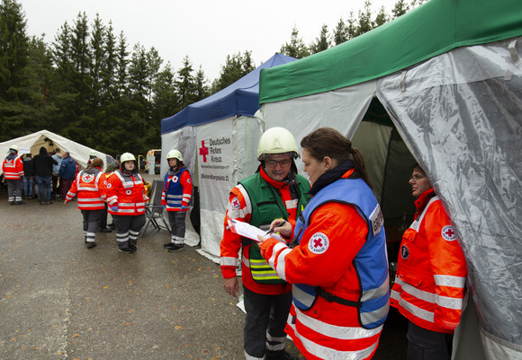 Sicherheit BWTEX 2019 Verletztensammelstelle bei der BWTEX 2019.