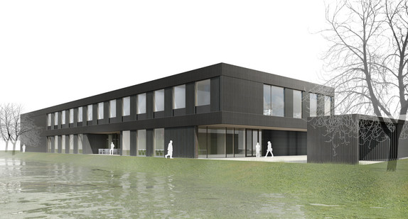 Visualisierung Neubau für die Landesanstalt für Bienenkunde der Universität Hohenheim