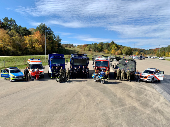 Sicherheit BWTEX 2019 Die an der BWTEX 2019 beteiligten Organisationen stellten sich bei einer öffentlichen Leistungsschau am 17. Oktober 2019 vor.