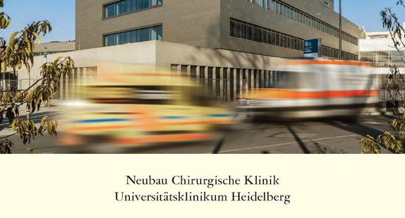 Deckblatt der Broschüre Neubau Chriurgische Klinik Universitätsklinikum Heidelberg