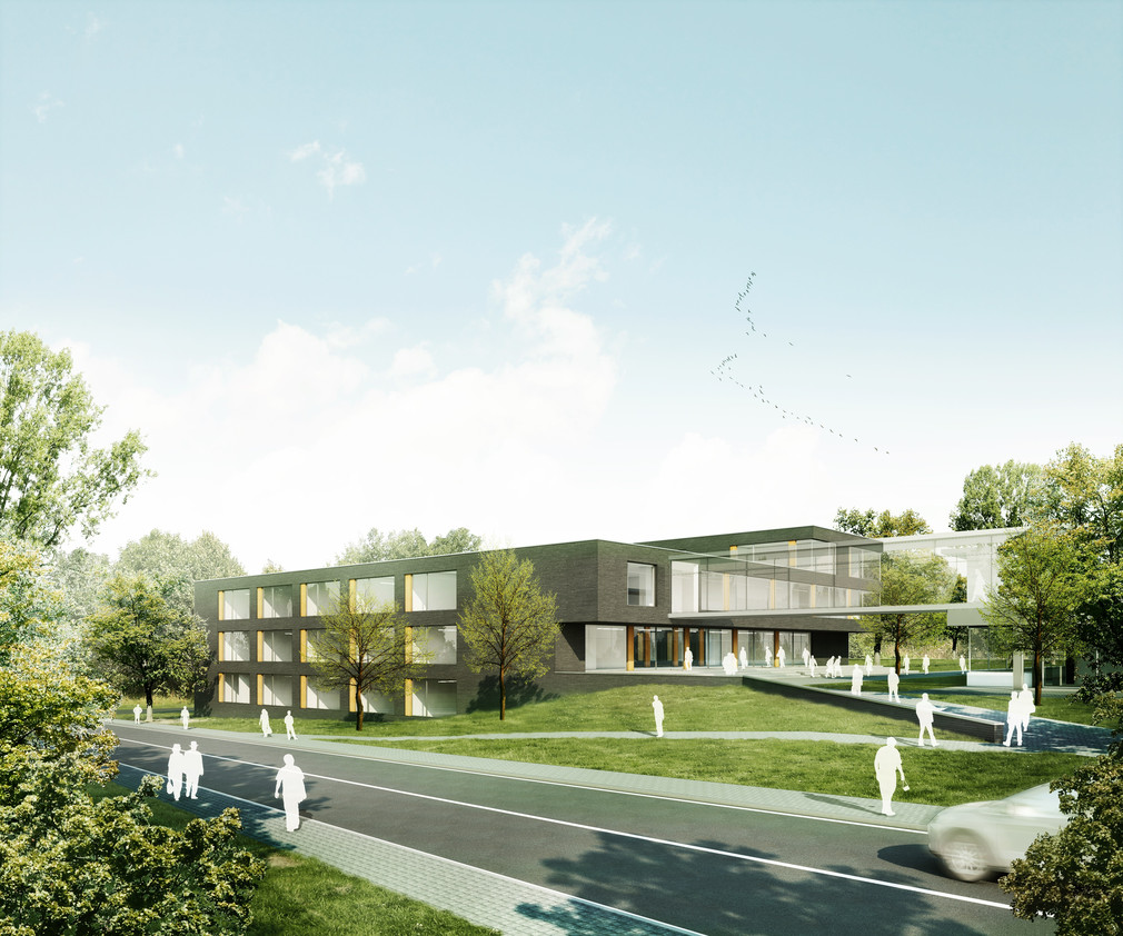 Visualisierung der neuen Forschungszentren, die derzeit an der Hochschule Aalen entstehen.