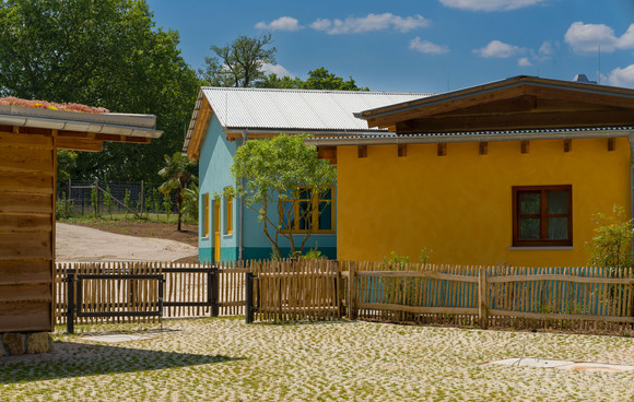 Asiatischer Schaubauernhof Panoramabild