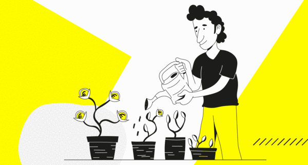 Steuerguide für Influencer, Mann gießt Pflanzen