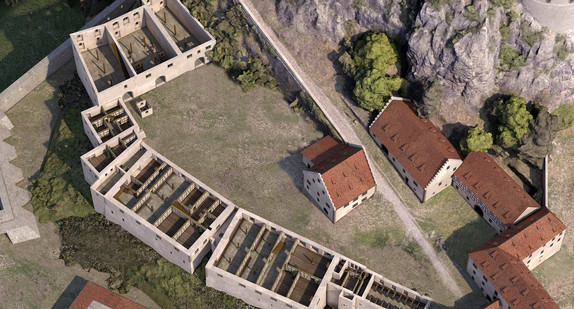 Virtuelles Modell der unteren Festungsanlage des Hohentwiel / Foto: Staatliche Schlösser und Gärten Baden-Württemberg / Prof. Dr. Julian Hanschke