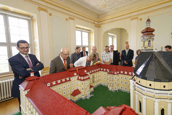 Schlösser und Gärten Sitzmann besucht Schloss Urach und Kloster Wiblingen Schlösserreise 2017 - Kloster Wiblingen, Legomodell der Klosteranlage