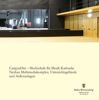 Titel der Broschüre: CampusOne - Hochschule für Musik Karlsruhe
