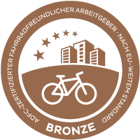 Das Siegel des ADFC bestätigt die Zertifizierung des Ministeriums für Finanzen in der Stufe Bronze.
