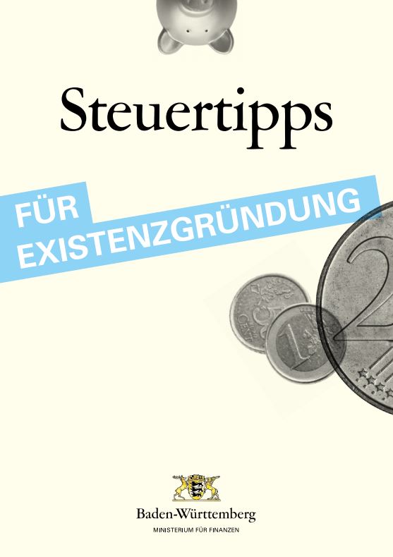 Cover der Publikation Steuertipps bei Existenzgr&uuml;ndung