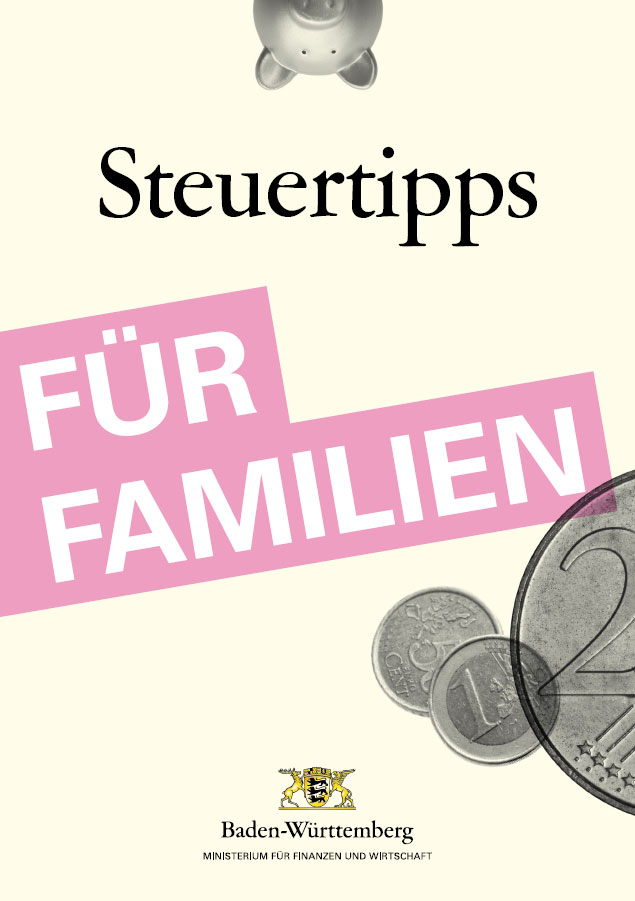 Titel der Brosch&uuml;re: Steuertipps f&uuml;r Familien