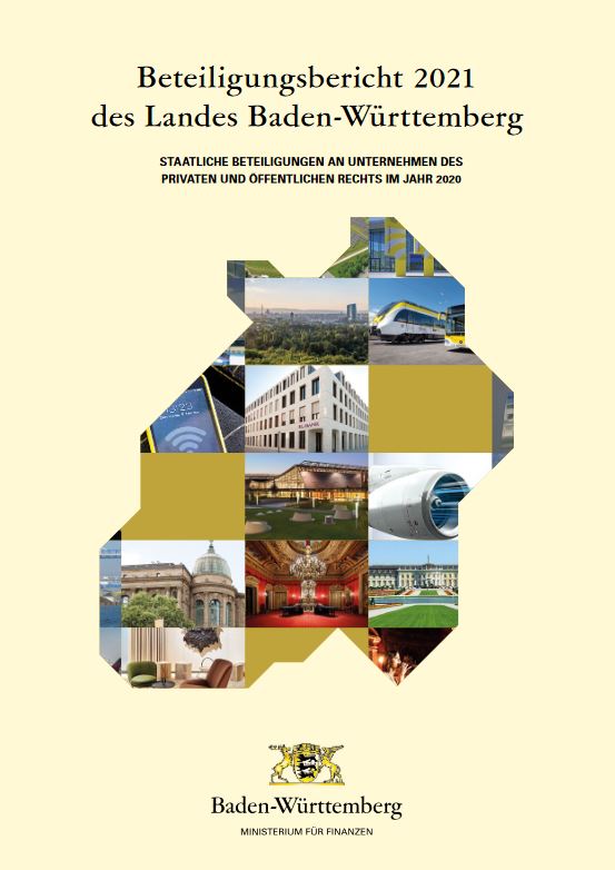 Deckblatt des Beteiligungsberichts des Landes f&uuml;r 2021